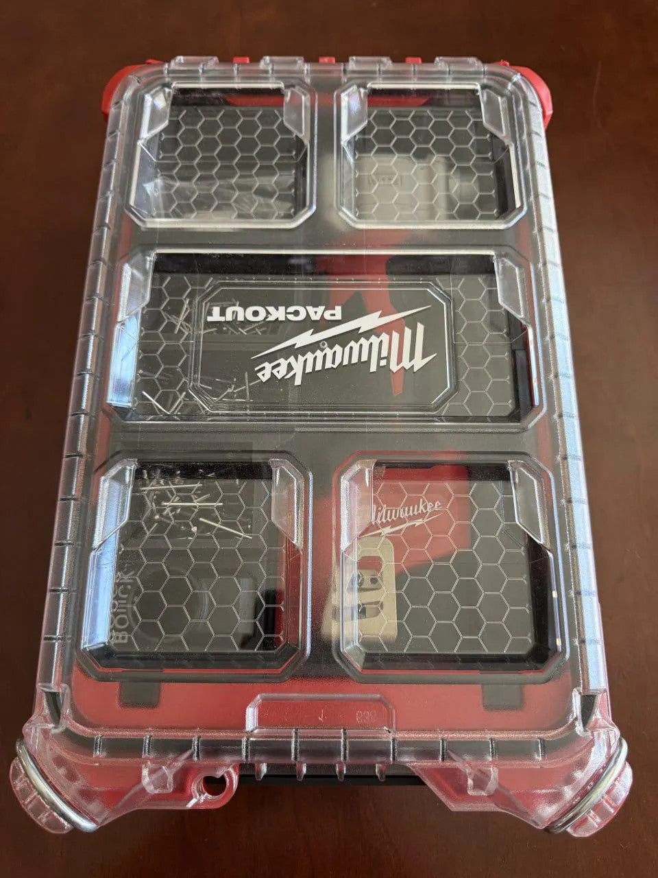 3D Printed Packout Insert For M12 Rivet Gun With Stem Catch And 8 Rivet Bins