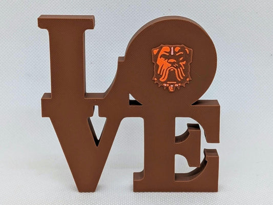 Cleveland Browns Dog Pound Love Park Sign 3D Printed Wall Sign