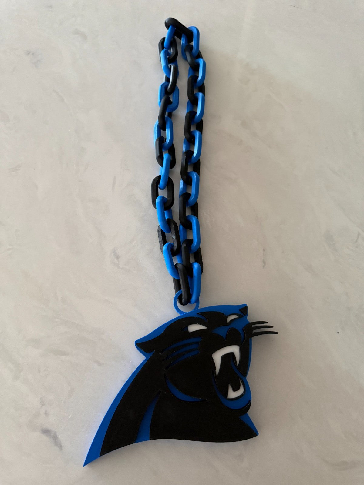 Carolina Panthers Oversized Fan Necklace, Pendant & Chain