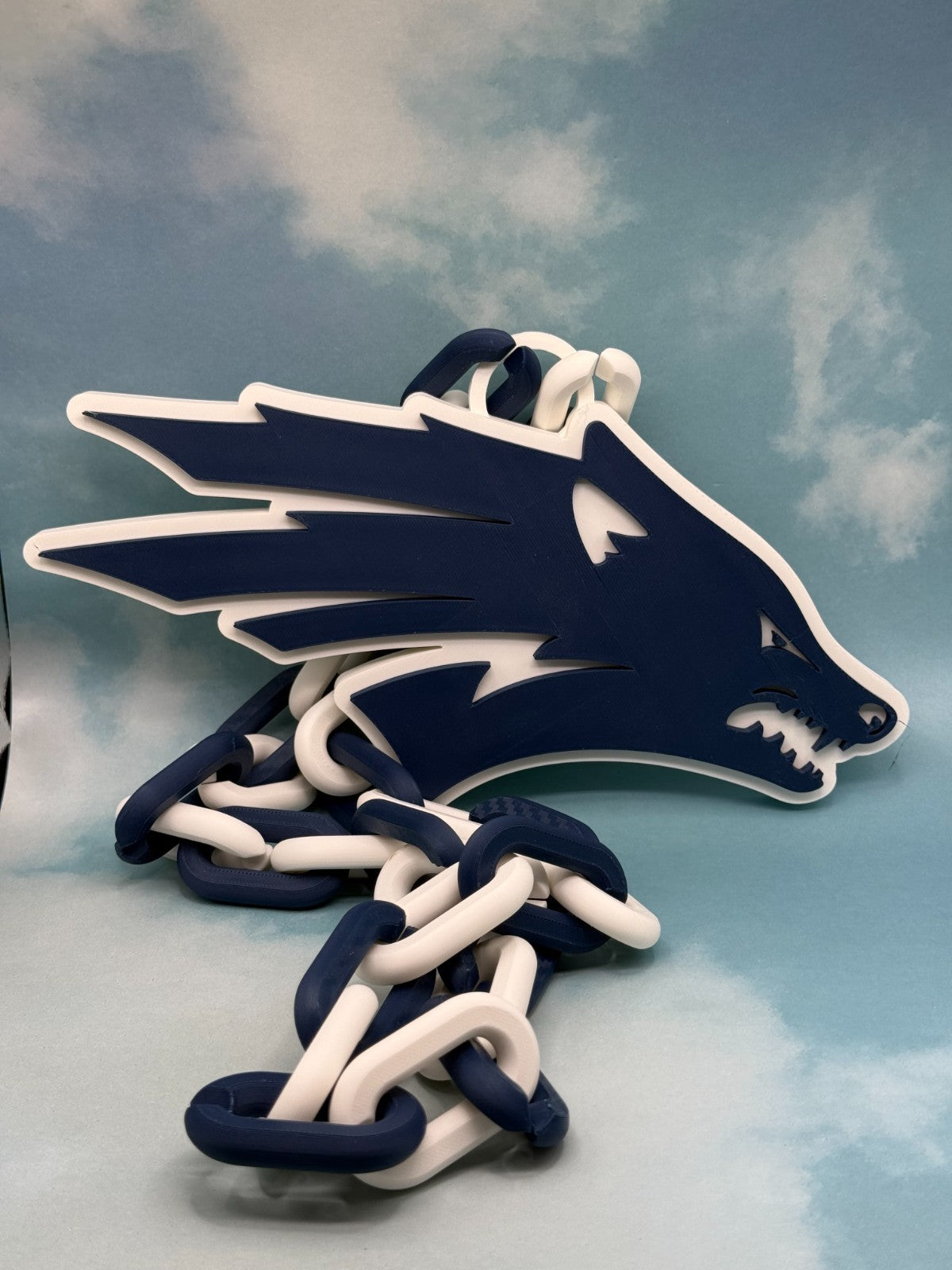 Nevada Wolf Pack Oversized Fan Necklace Hype Chain