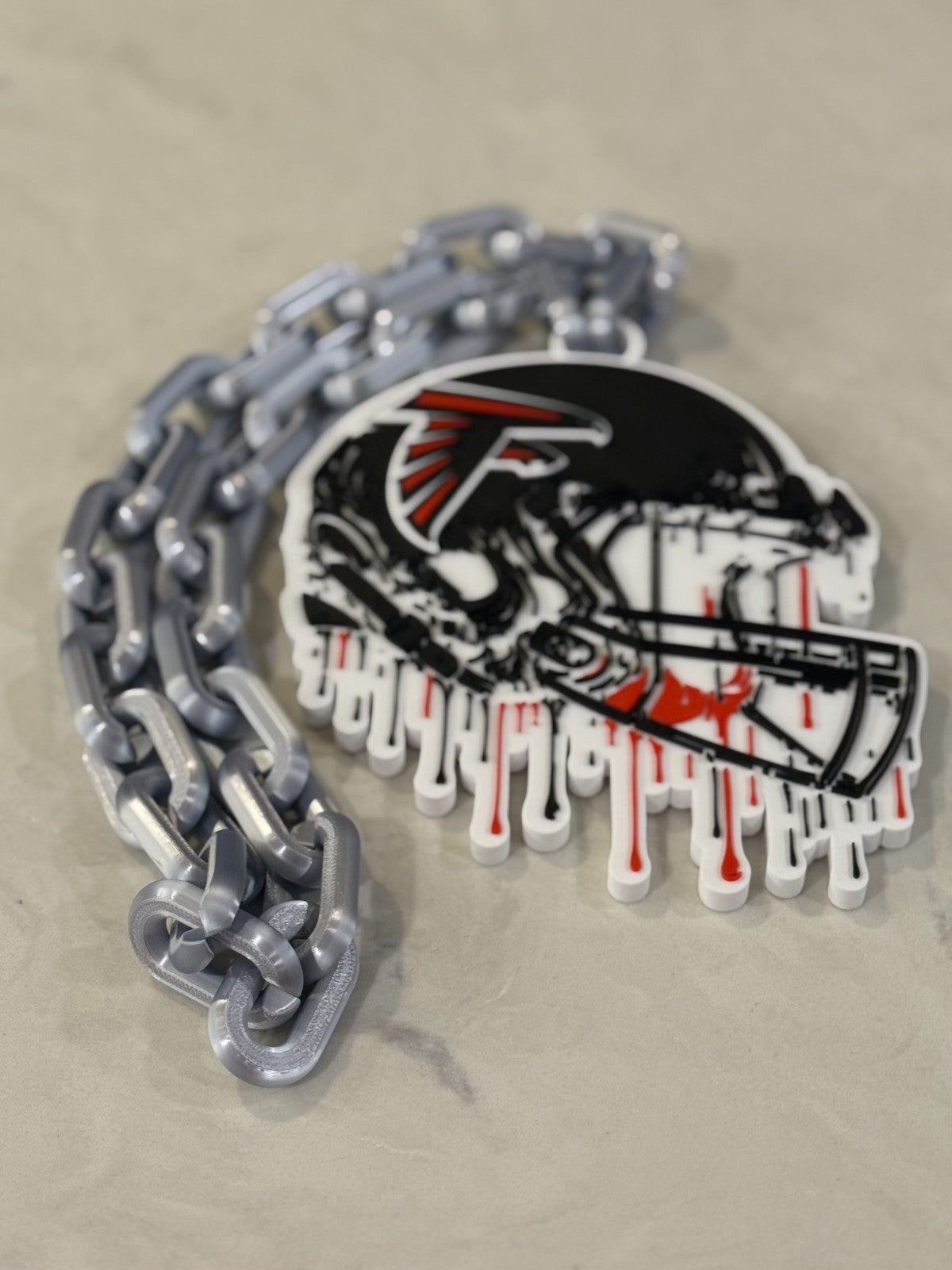 Atlanta Falcons Helmet Drip Hype Oversized Chain & Necklace‎