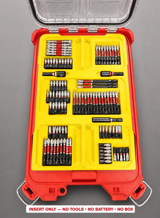 Milwaukee Packout Insert for PACKOUT SHOCKWAVE Driver Bit Kit 100pc | 3D Printed