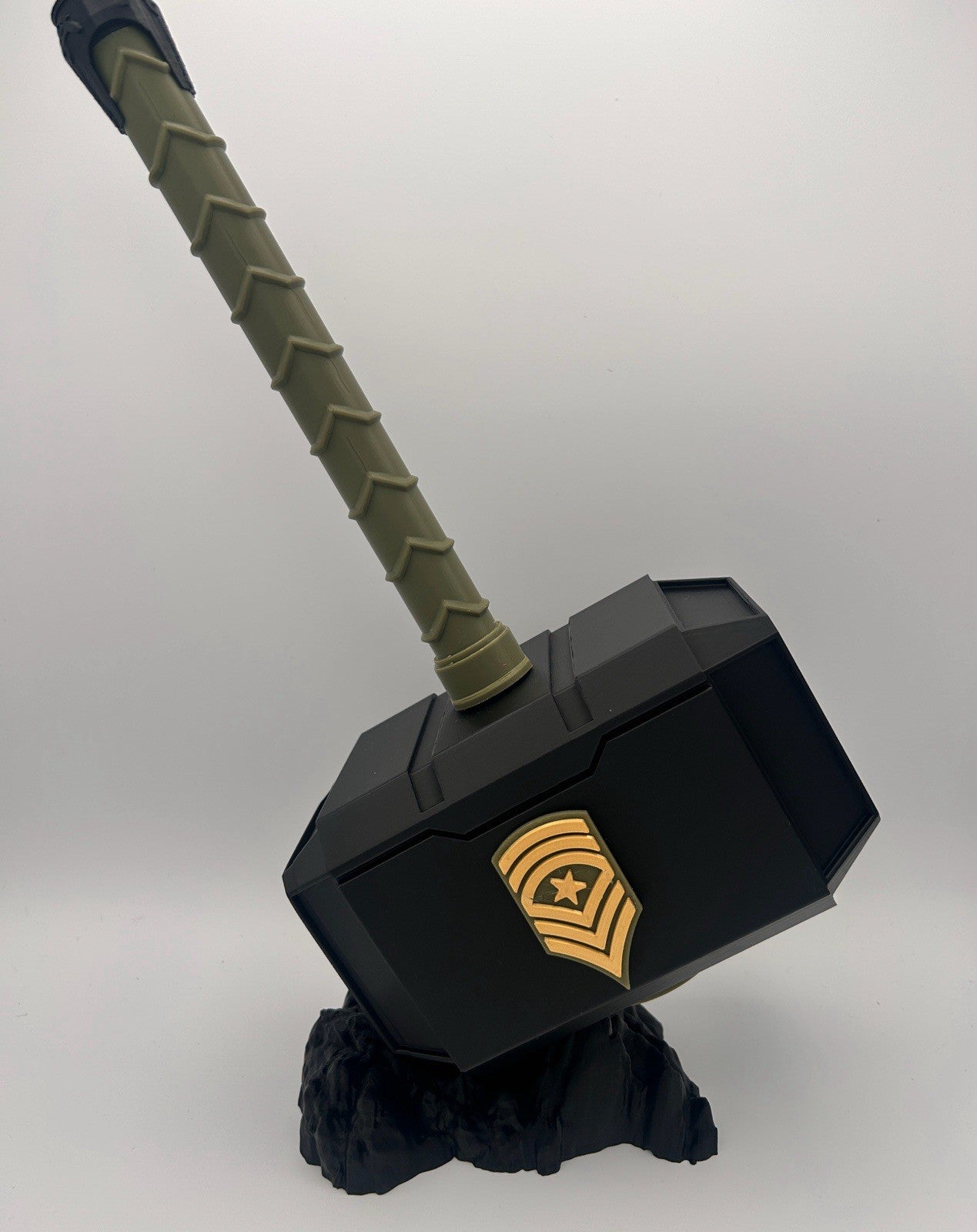 Master Sergeant themed Mjolnir Thor's Hammer BASE NOT INCLUDED