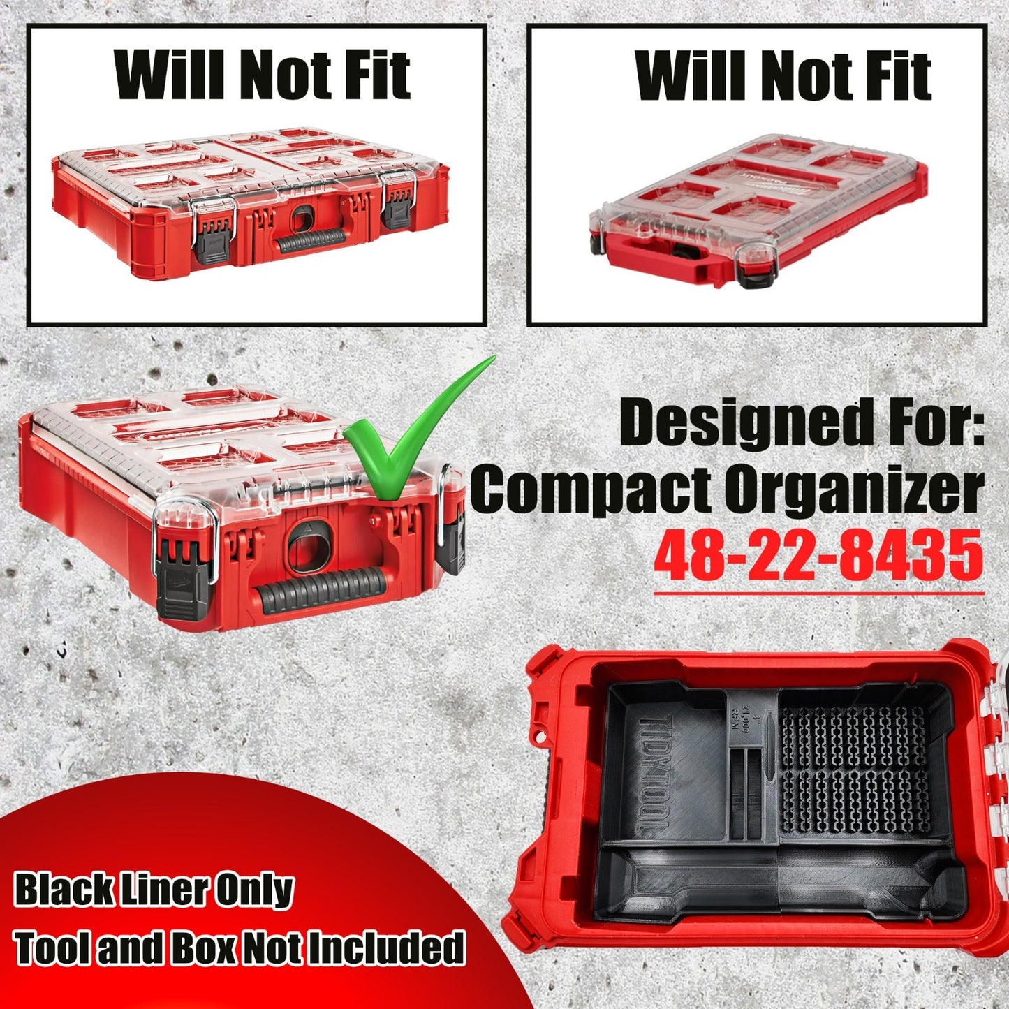 M12 Fuel Die Grinder insert for Milwuakee Packout  (Insert Only)