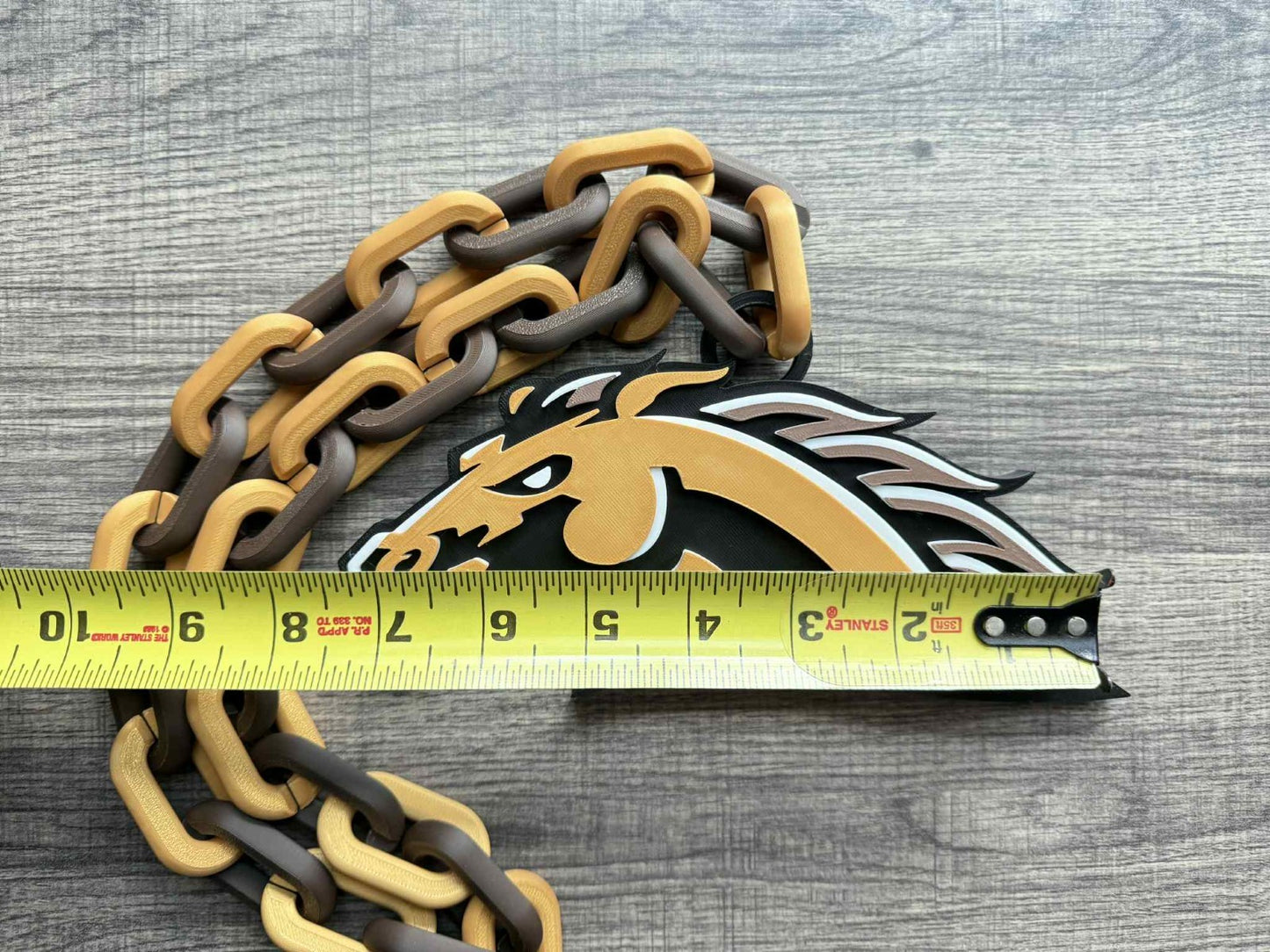 Western Michigan Broncos Logo Oversized Necklace, Hype Chain [Made To Order]