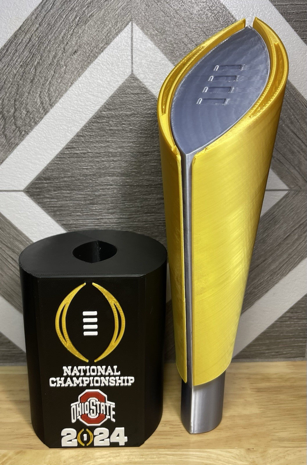 Ohio State Football National Championship Replica 3D-Printed Trophy (14-in)