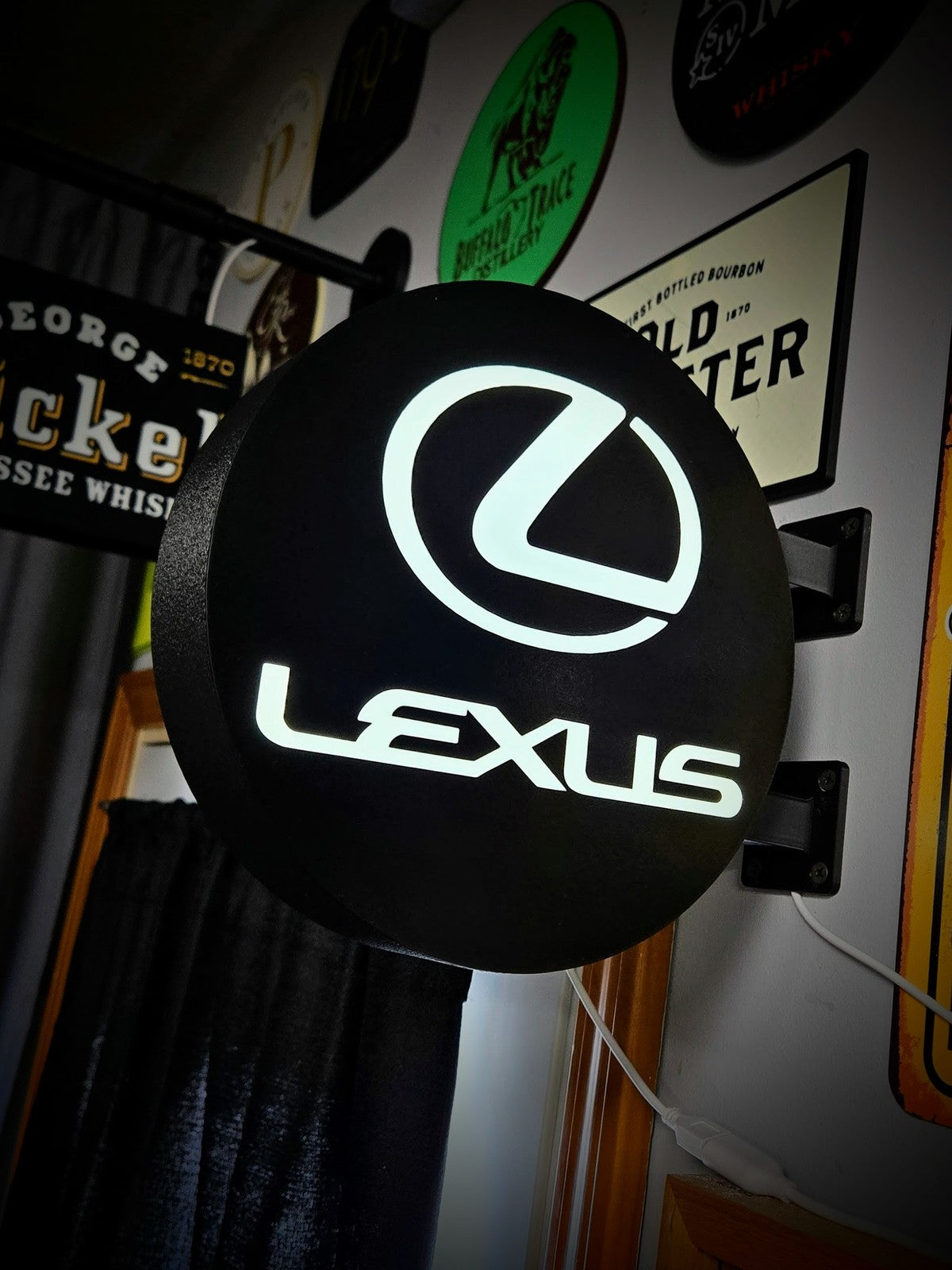 LEXUS 12 Inch Light Box LED Sign 3D Printed Wall Decor Man Cave Garage