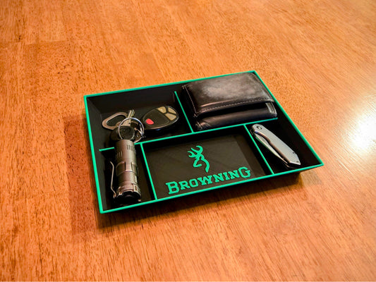 Browning Firearms EDC Dump Tray 3D Printed Valet Desk Organizer Catchall