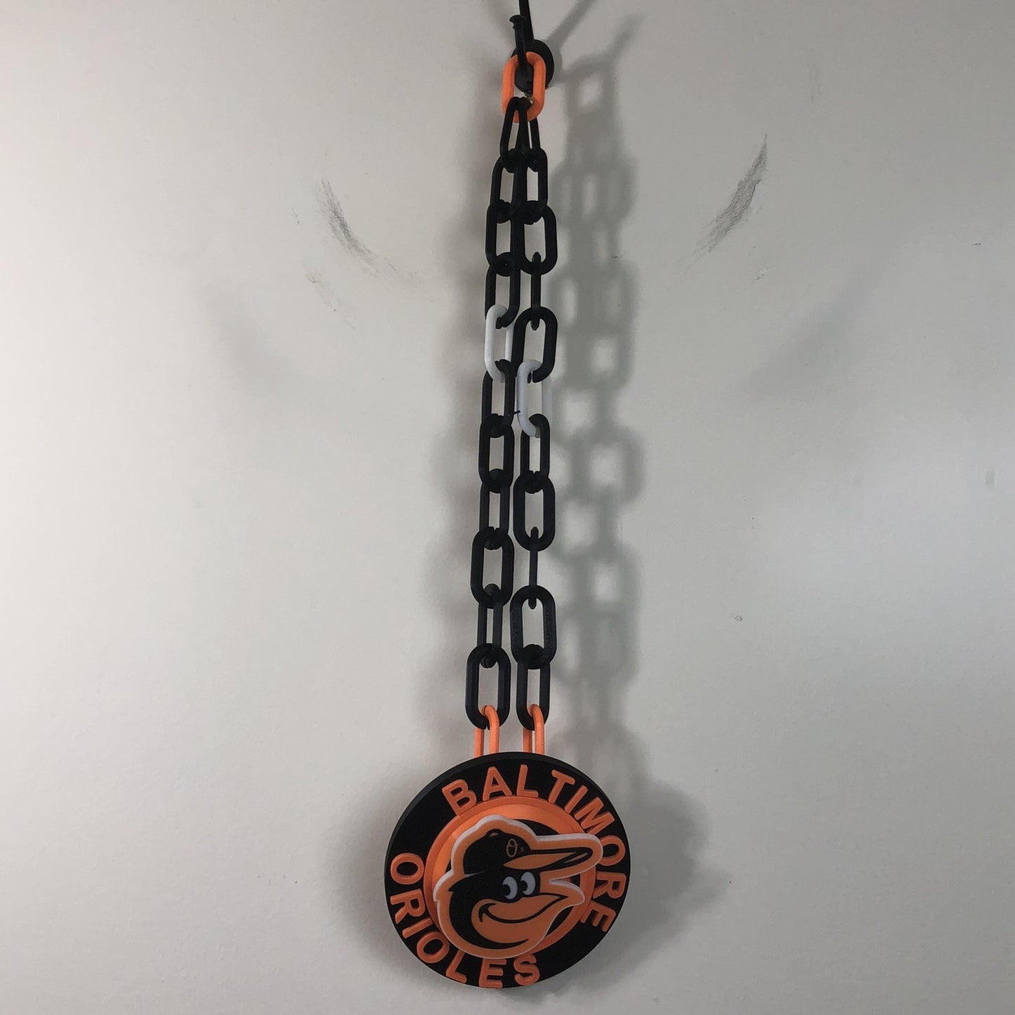 Baltimore Orioles 3D Printed Spinning Fan Chain Orange Black Baseball MLB