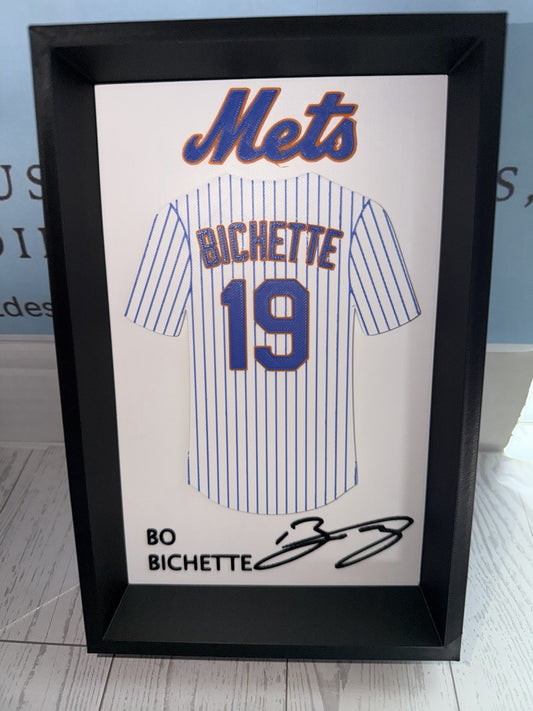 Baseball-NY Lindor Inspired Jersey Display 3D Printed Wall or Desktop Decor