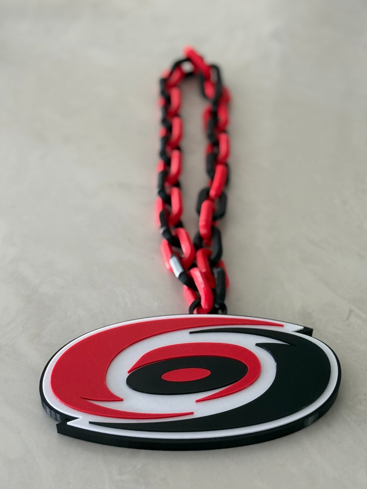Carolina Hurricanes Oversized Necklace, Fan Chain Carolina Culture "