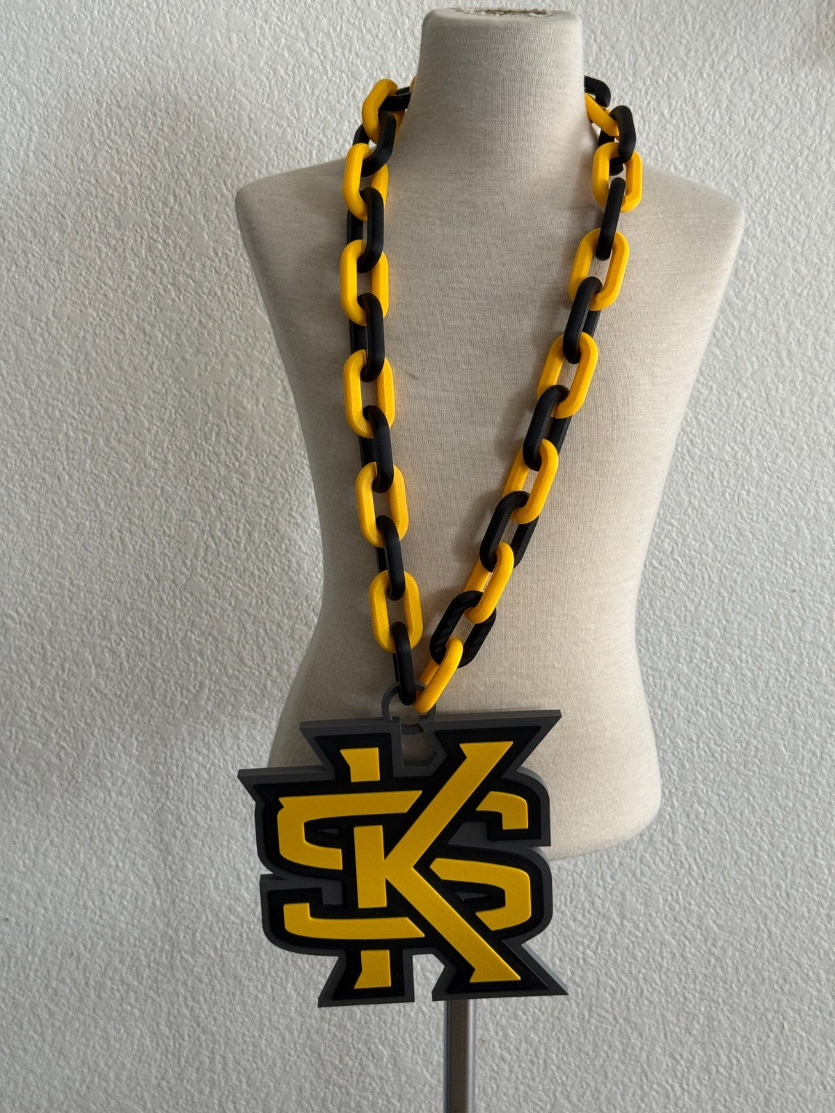 Kennesaw State Owls Logo Oversized Necklace, Pendant Turnover Chain Handmade