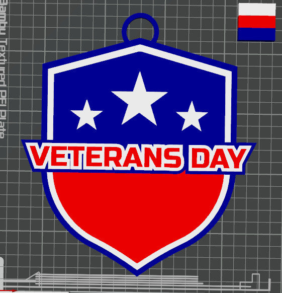 Veterans Day 3D printed Hype Chain with 26 Links Per Chain