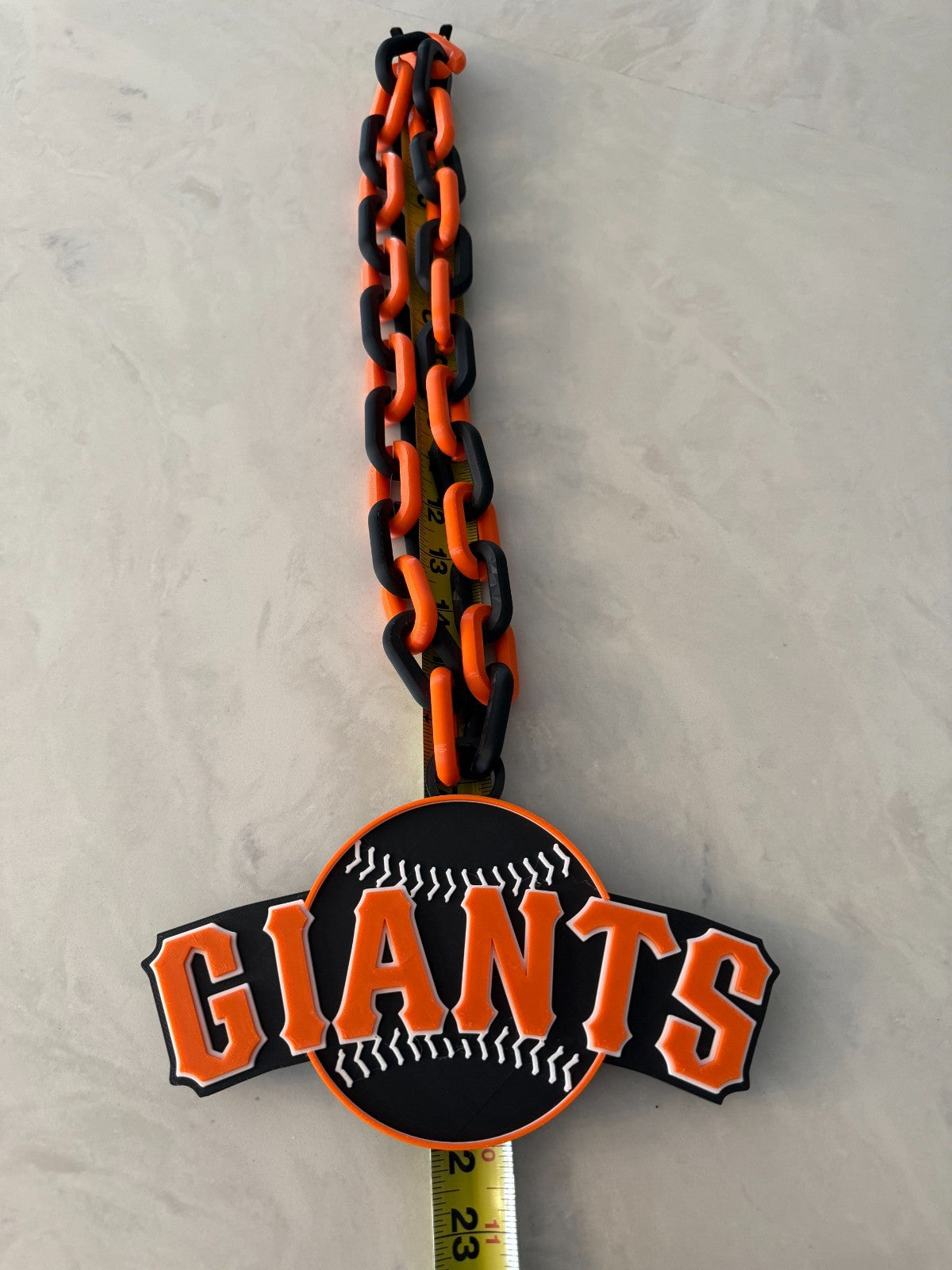 San Francisco Giants Blackout Edition Oversized Hype Necklace & Chain