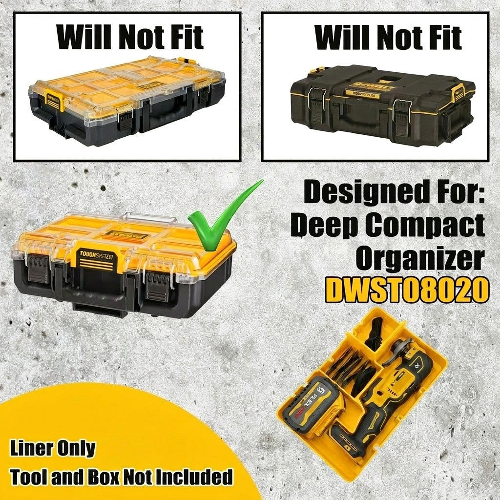 DeWALT Deep Compact Organizer 20V Oscillating Multi-Tool DCS365B (Insert Only) Y