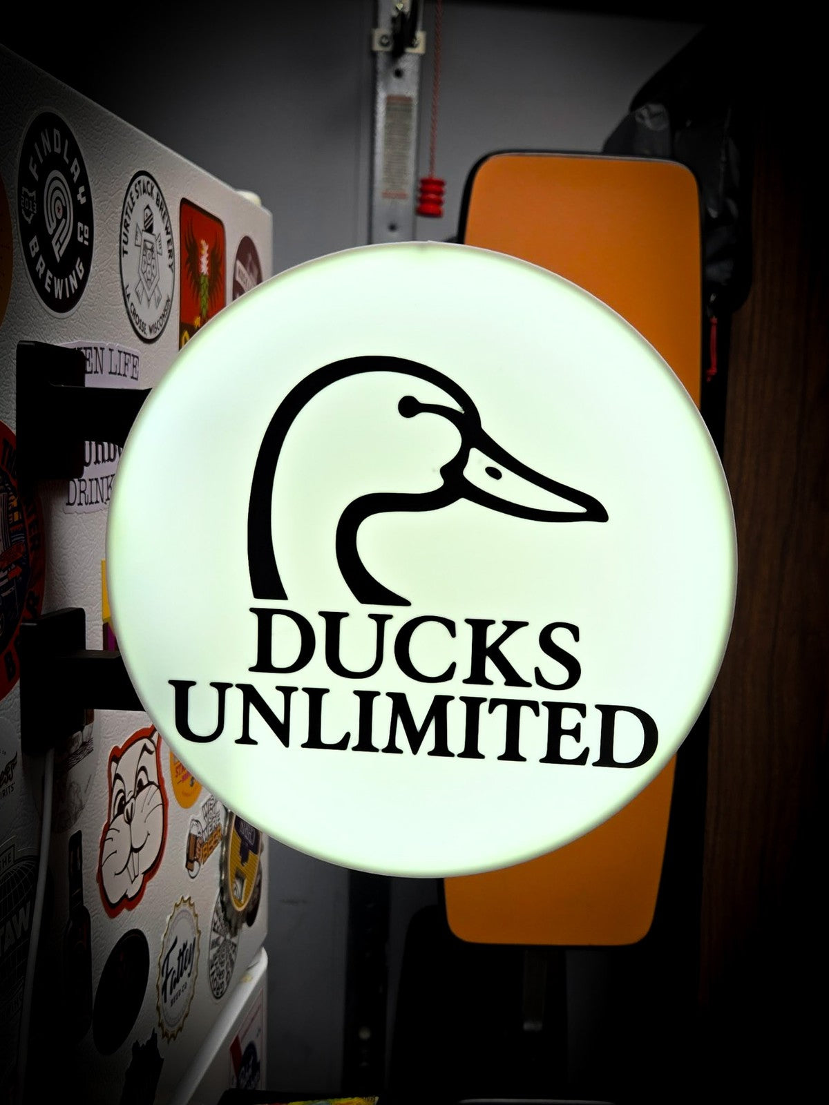DUCKS UNLIMITED 12 Inch Light Box LED Sign 3D Printed Wall Decor Man Cave Garage