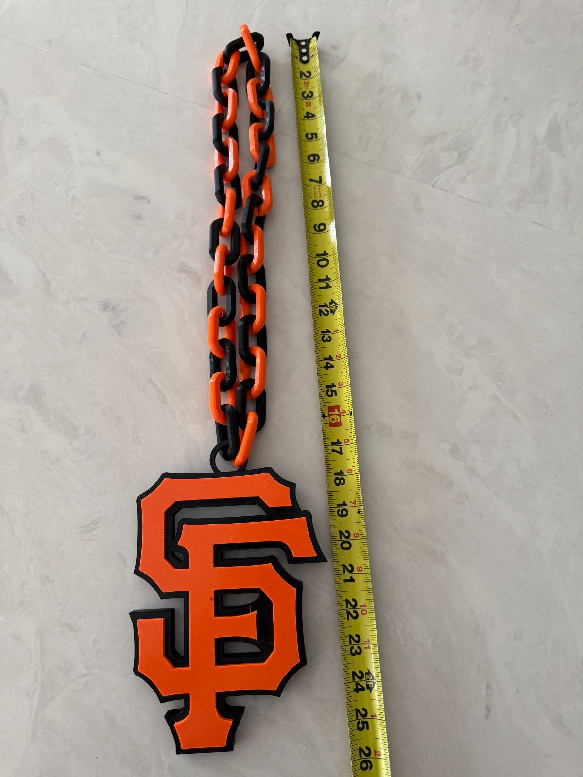 San Francisco Giants Oversized Necklace Pendant Handmade 3D Printed