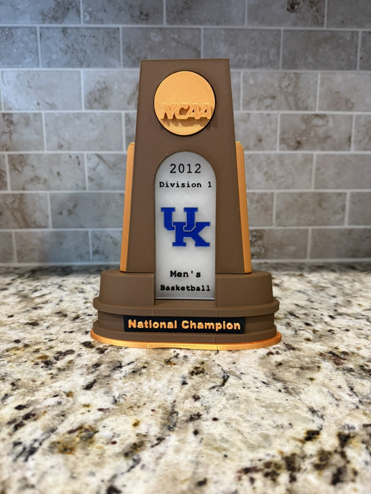 Kentucky wildcats 2012 ncaa national champion trophy. 3d printed. Custom made