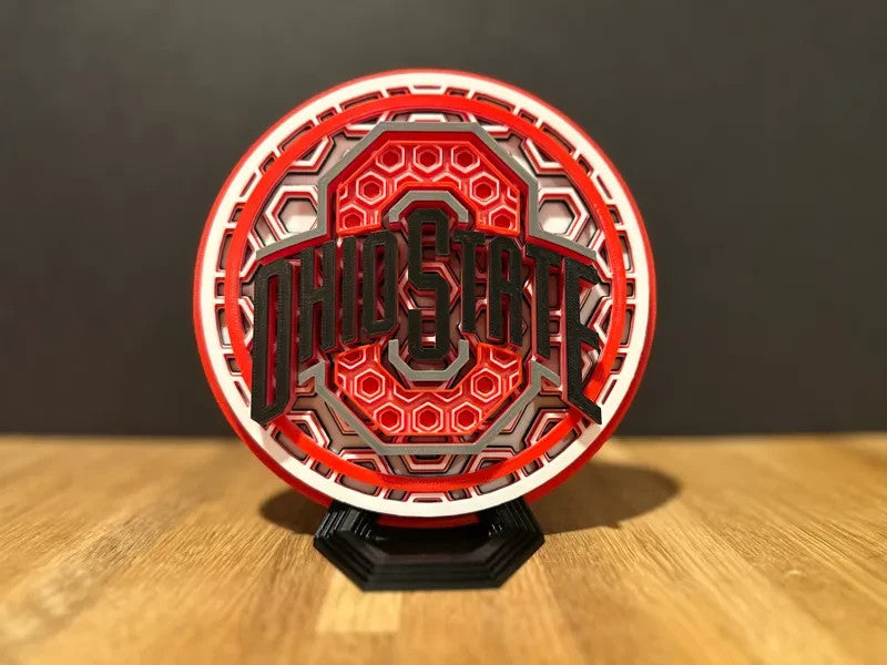 Ohio State Wall Art Or Display 3D printed Dimensional Mosaic
