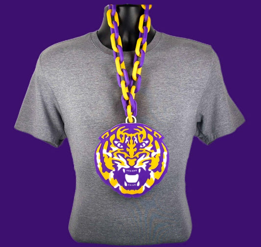 LSU Tigers Fan Chain NCAA Turnover Chain Big Logo Oversized Necklace Football