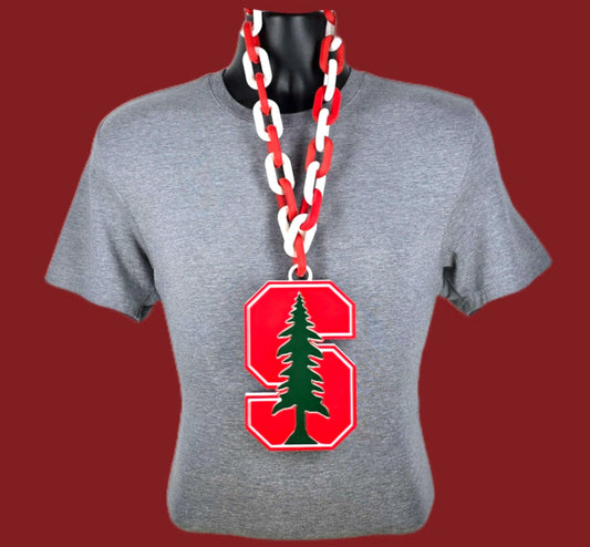 Stanford Cardinal Fan Chain NCAA Big Logo Oversized Necklace Game Day Football
