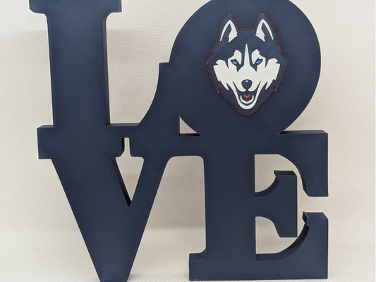 University Of Connecticut UCONN Huskies Love Park 3D Printed Wall Sign