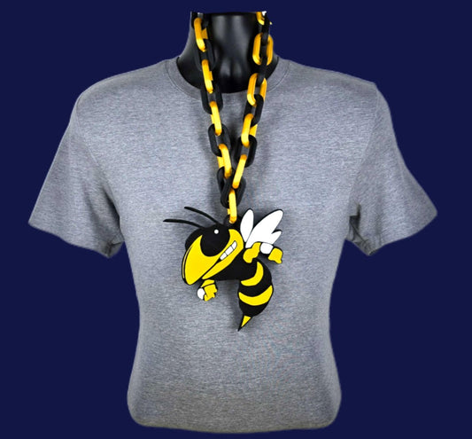 Georgia Tech Yellow Jackets Buzz Fan Chain NCAA Big Logo Oversized Necklace #1