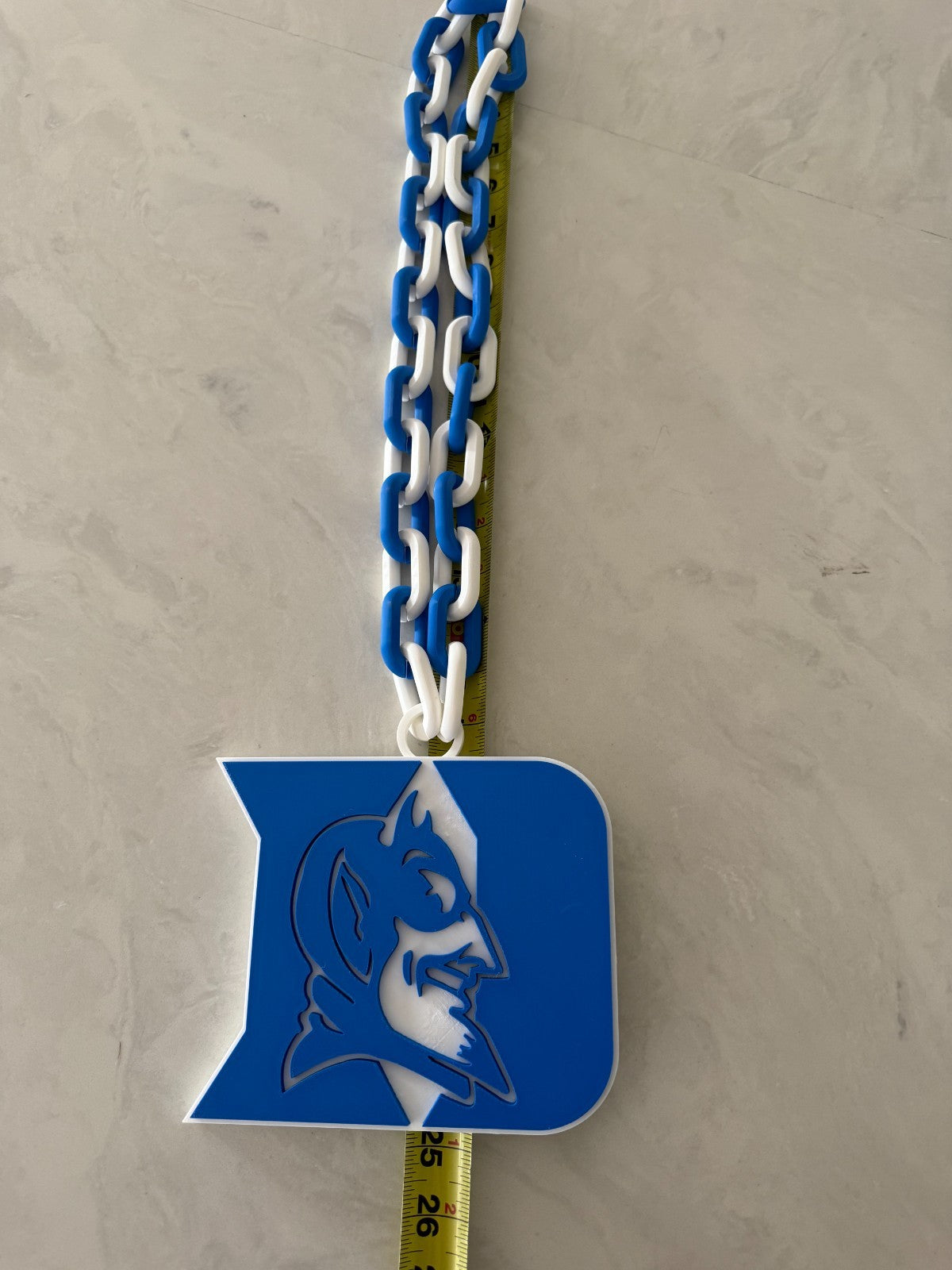 Duke Blue Devils Oversized Fan Necklace & Chain