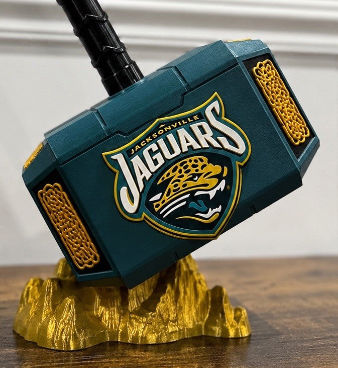 Jacksonville Jaguars 13” Thor Hammer Throwback Fan Gifts Man Cave Office Desk
