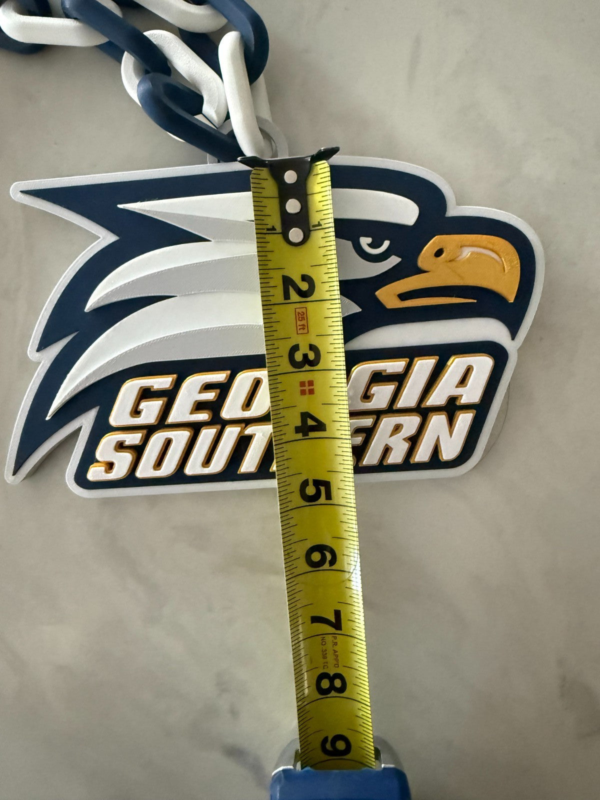 Georgia Southern Eagles Oversized Fan Necklace, Hype Chain