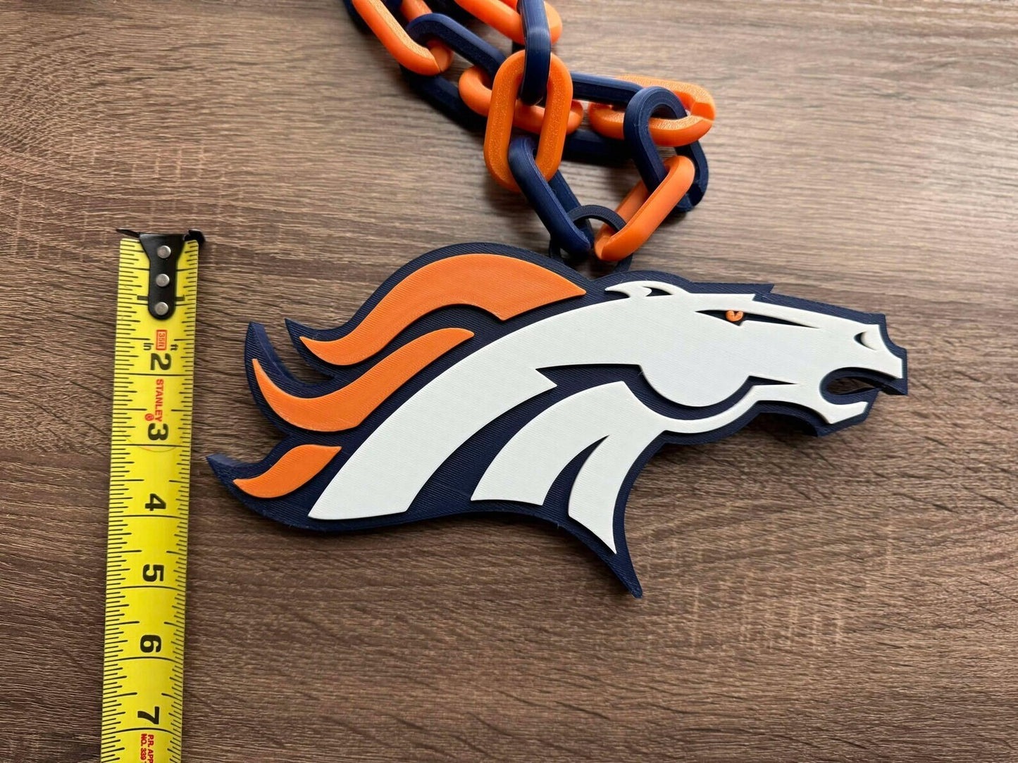 Denver Broncos 3D Printed Sports Chain, Necklace