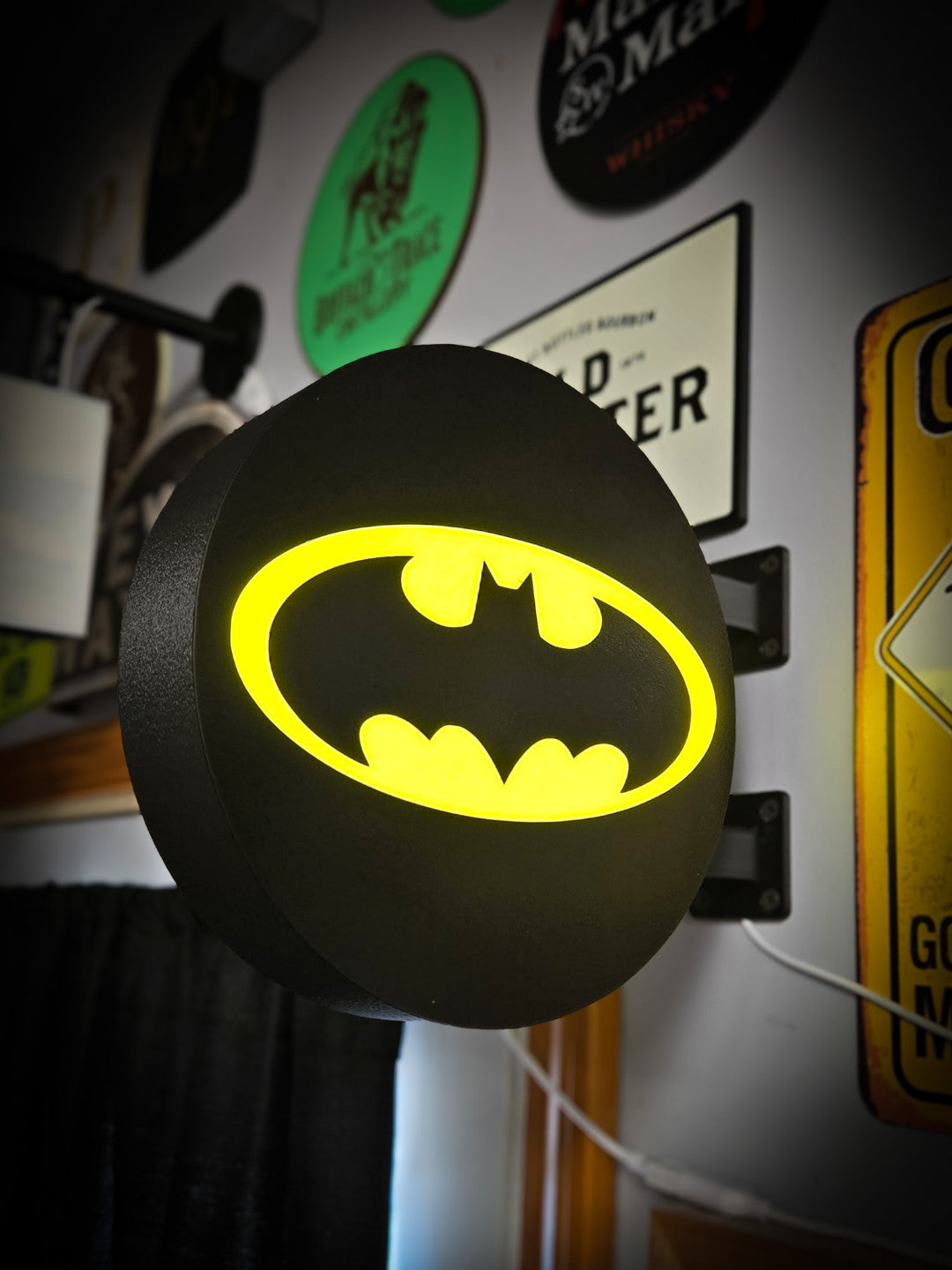 BATMAN (1960s Classic) 12 Inch Light Box LED Sign 3D Printed Wall Decor Man Cave
