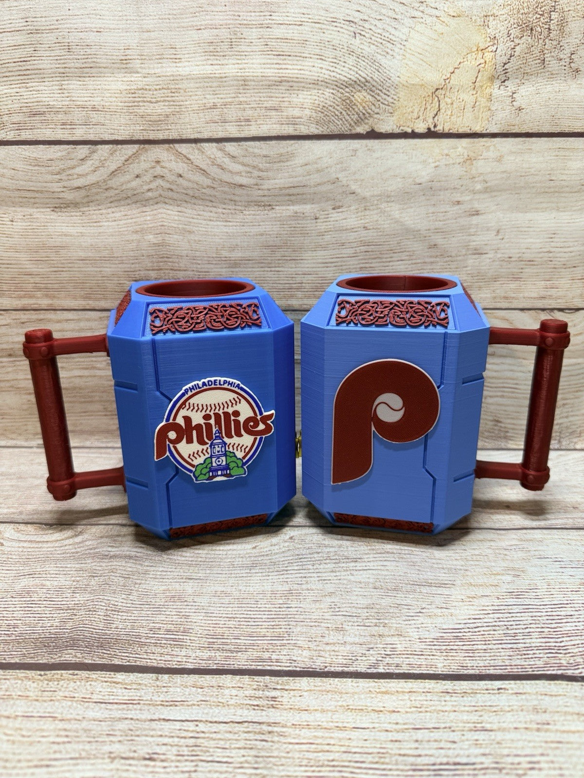 Philadelphia Phillies Retro Mjolnir Inspired Drink Koozie Thor’s Hammer