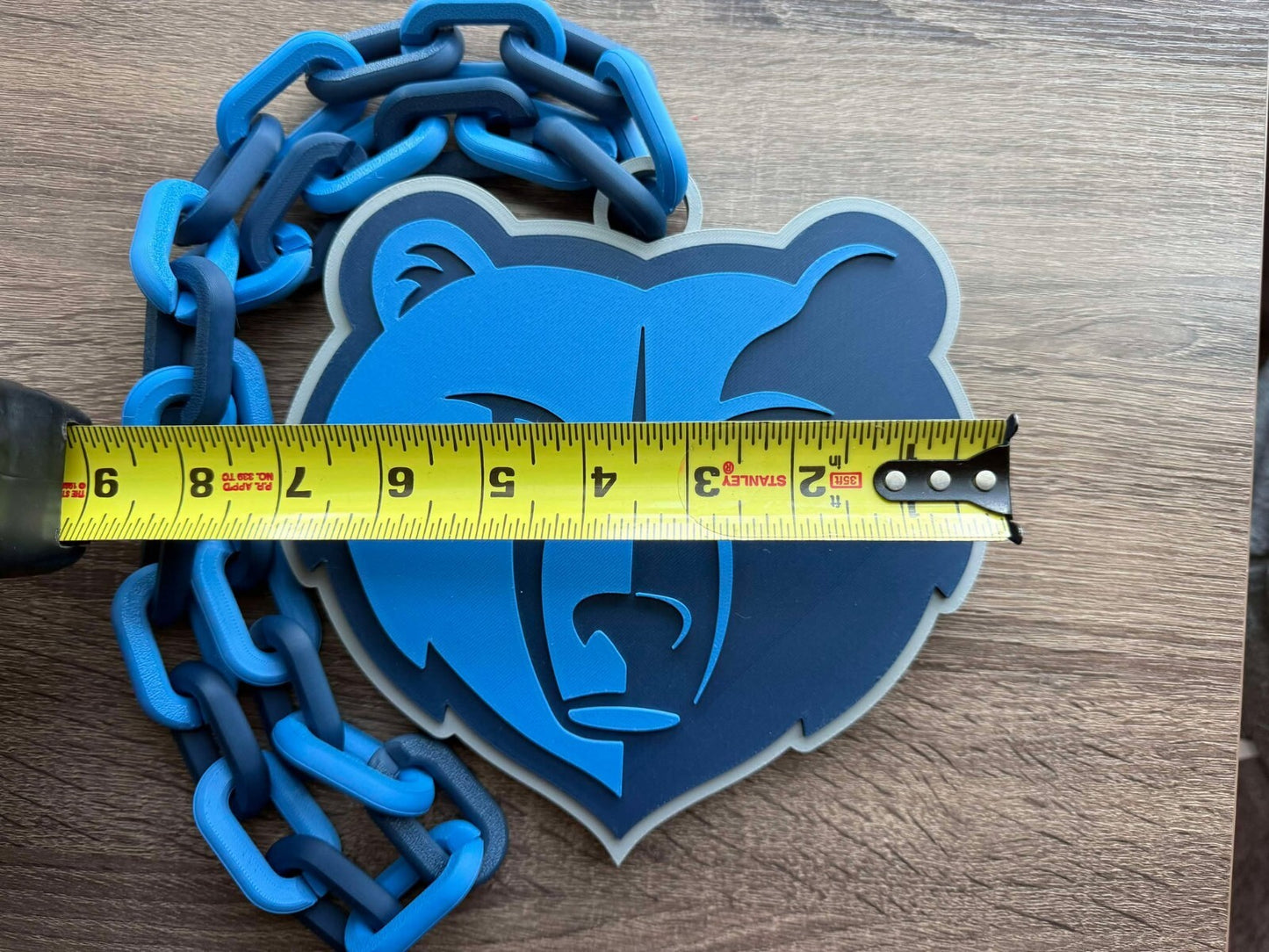 Memphis Grizzlies Oversized Necklace, Pendant Chain