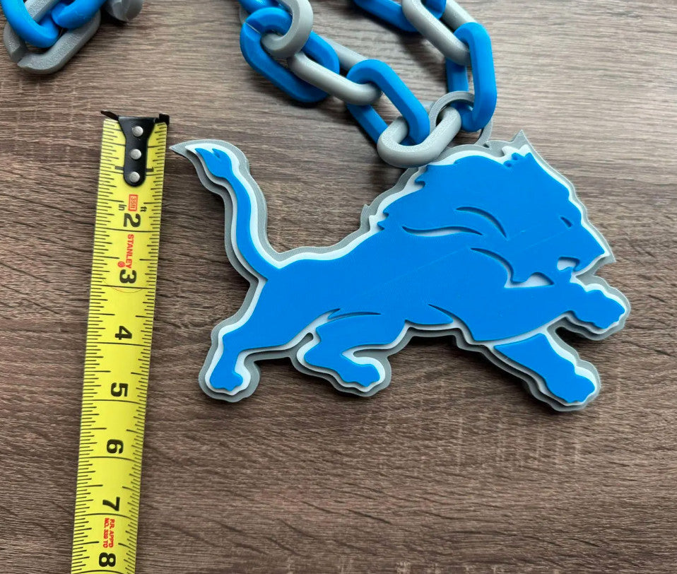 Detroit Lions 3D Printed Sports Chain, Hype Chain [Made To Order]
