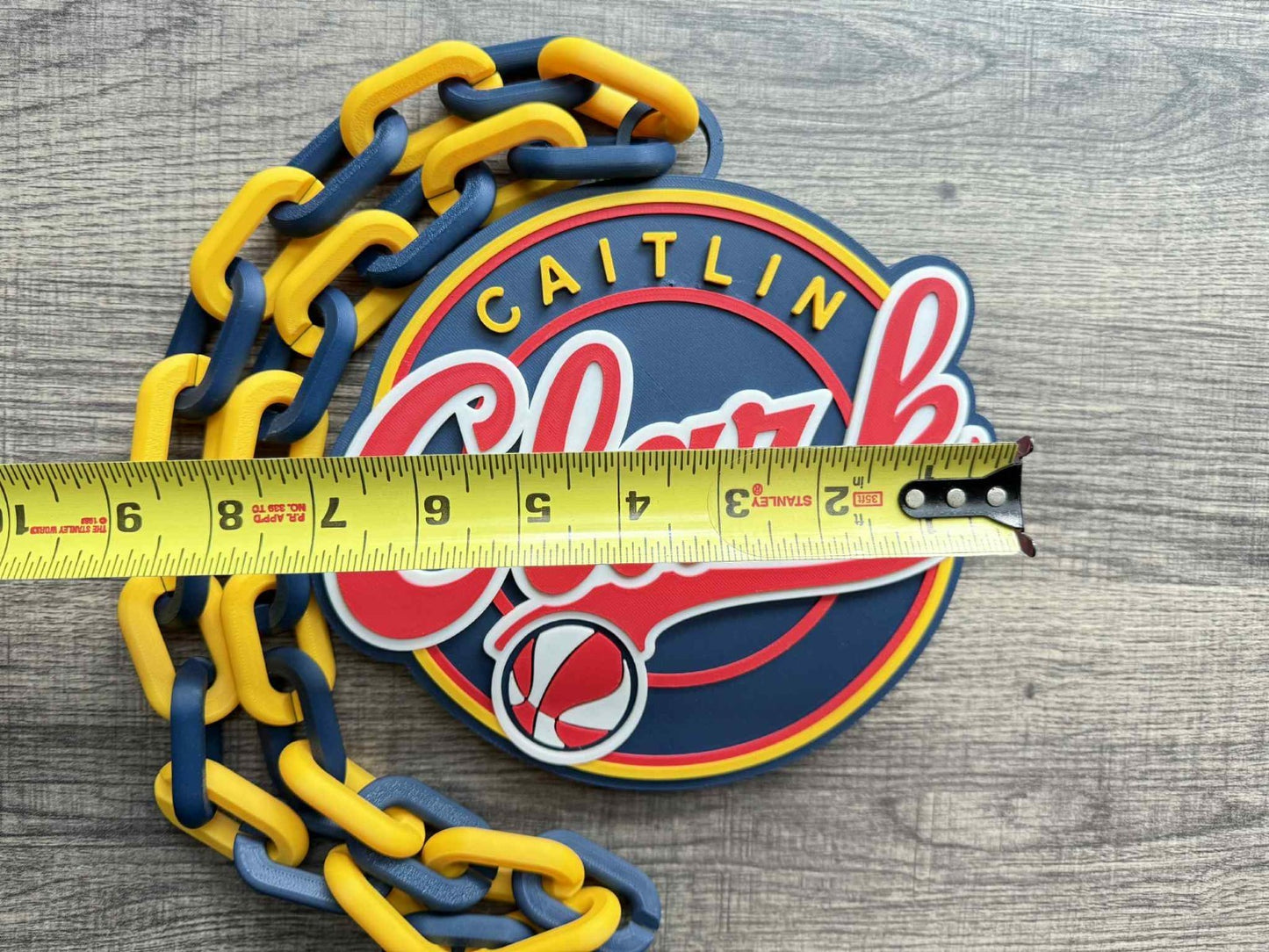Indiana Fever Caitlin Clark Logo Oversized Necklace, Hype Chain [Made To Order]