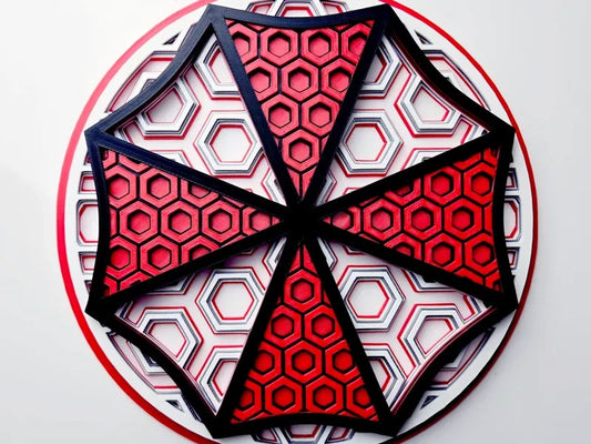 Resident Evil Umbrella Corp Wall Art Or Display 3D printed Dimensional Mosaic