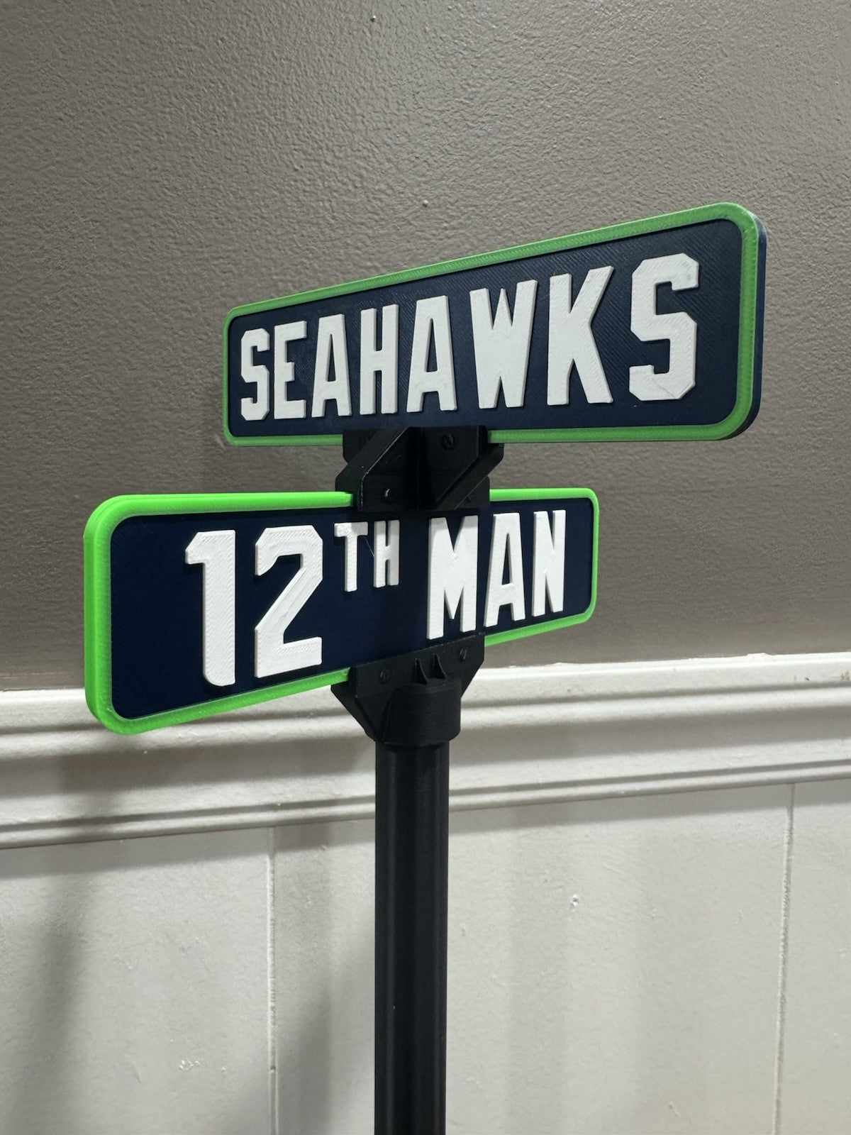 Seattle Seahawks Street Sign 12 Man Cave Memorabilia Office Desk Decor Fan Gift