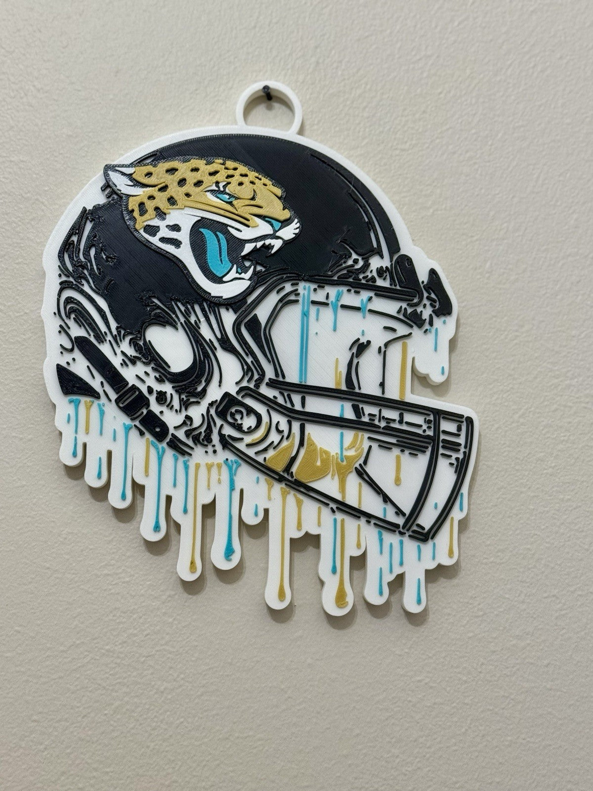 Jaguars Drip Helmet Decor