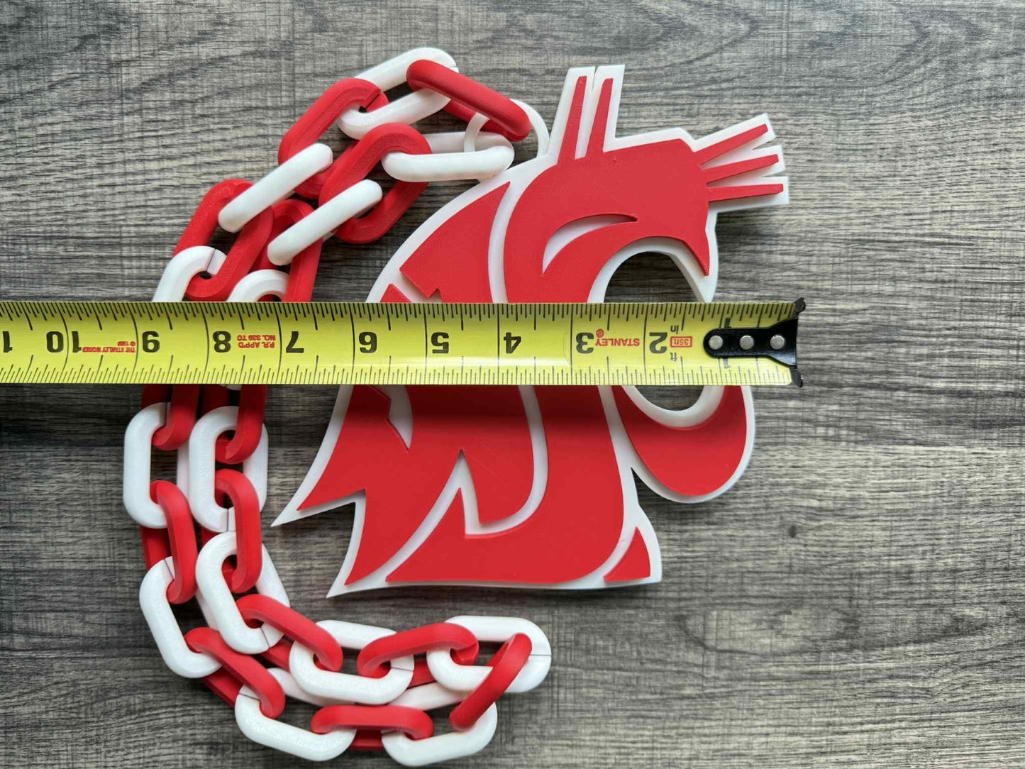 Washington State Cougars Logo Oversized Necklace, Hype Chain [Made To Order]