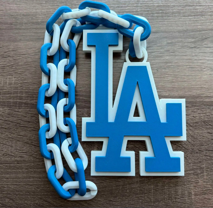 Los Angeles Dodgers 3D Printed Sports Chain, Necklace [Made to Order]