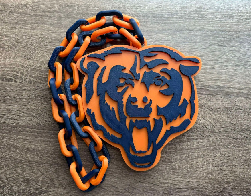 Chicago Bears Oversized Necklace, Hype Chain [Made to Order]