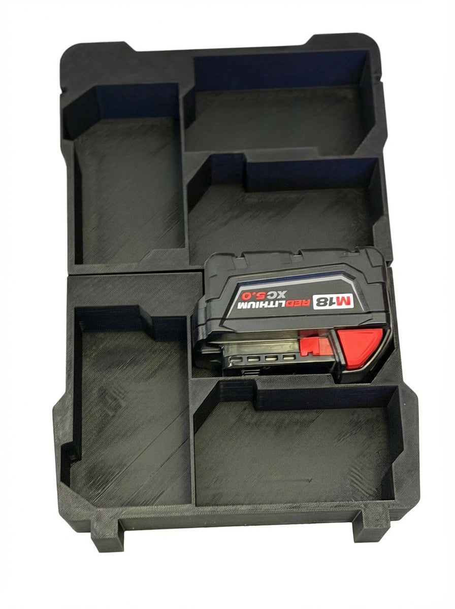 Milwaukee M18 5Ah Battery Insert 6-Slot PACKOUT Organizer (Insert Only)