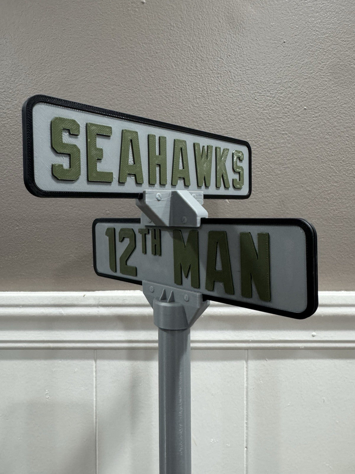 Seattle Seahawks Street Sign 12 Man Cave Memorabilia Office Desk Decor Fan Gift