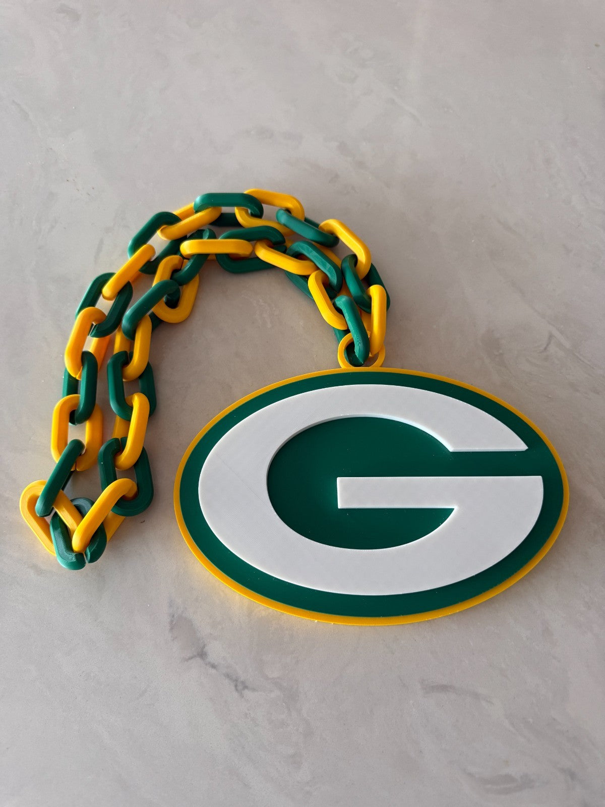 Green Bay Packers Logo Oversized Turnover Chain HandMade 3D Printed