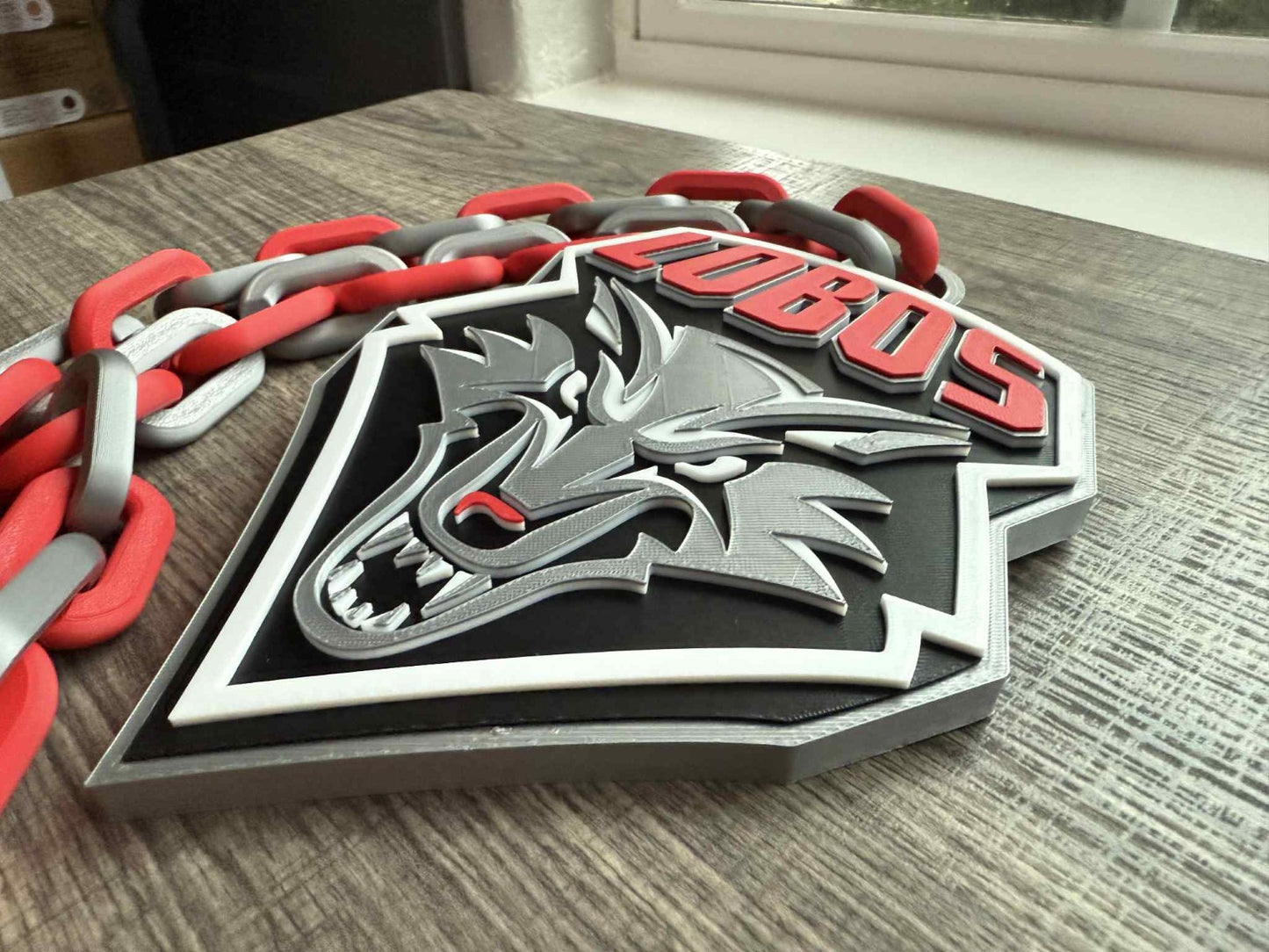 New Mexico Lobos Logo Oversized Necklace, Hype Chain [Made To Order]