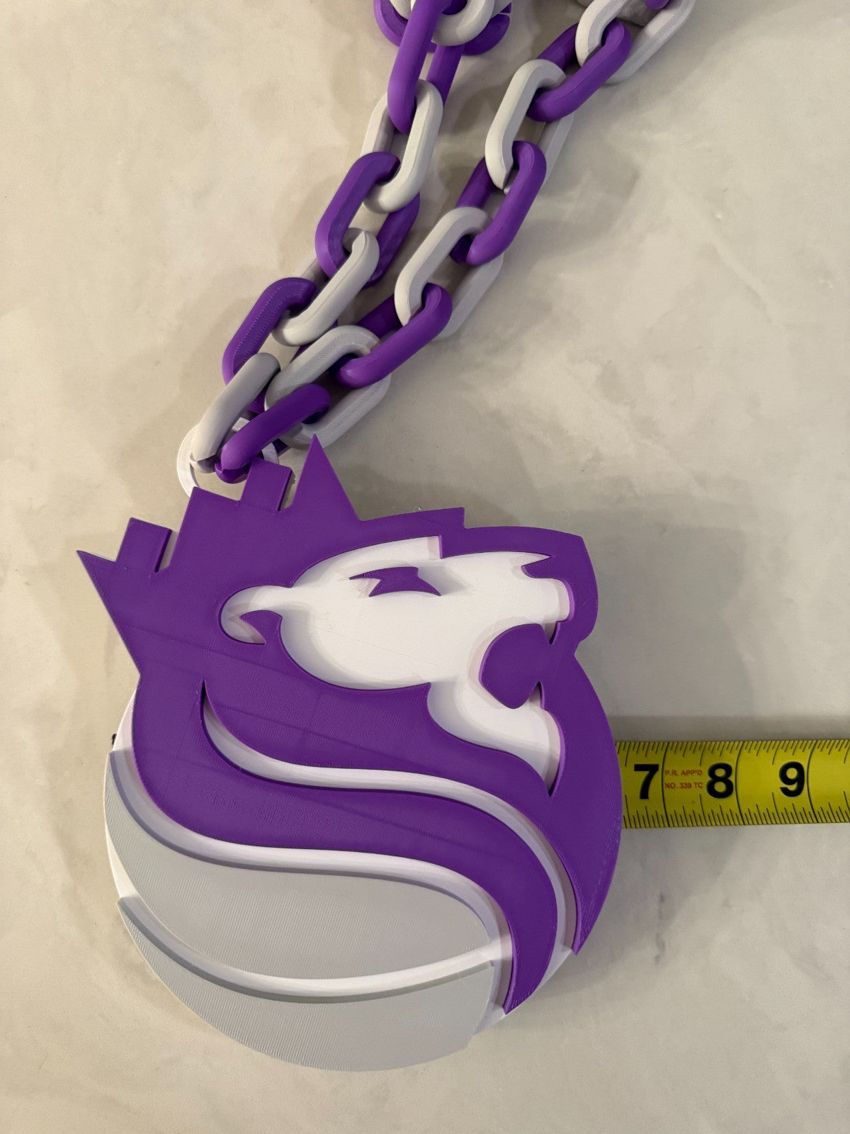 Sacramento Kings Oversized Necklace Pendant Turnover Chain handmade 3D Printed