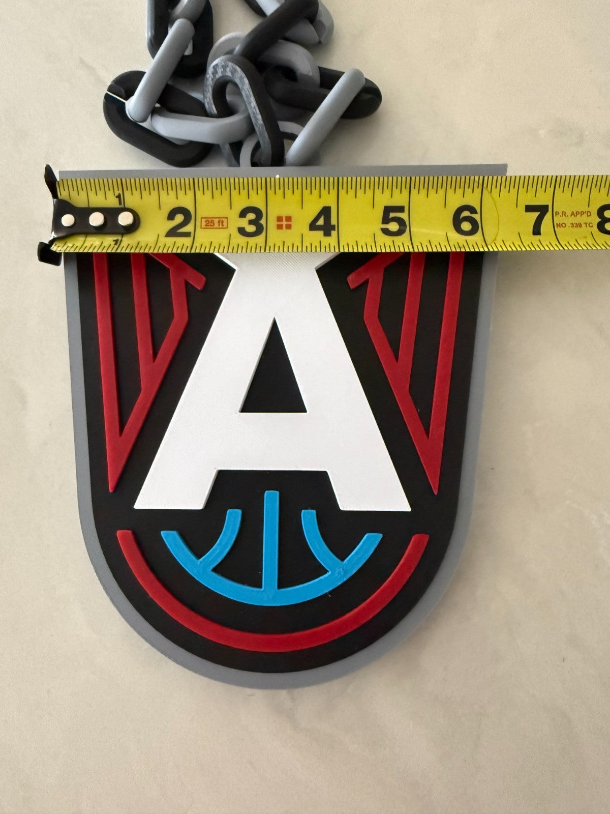 Atlanta Dream Oversized Necklace, Hype Chain WNBA HandMade 3D Printed