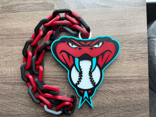 Arizona Diamondbacks Oversized Necklace, Hype Chain [Made to Order]