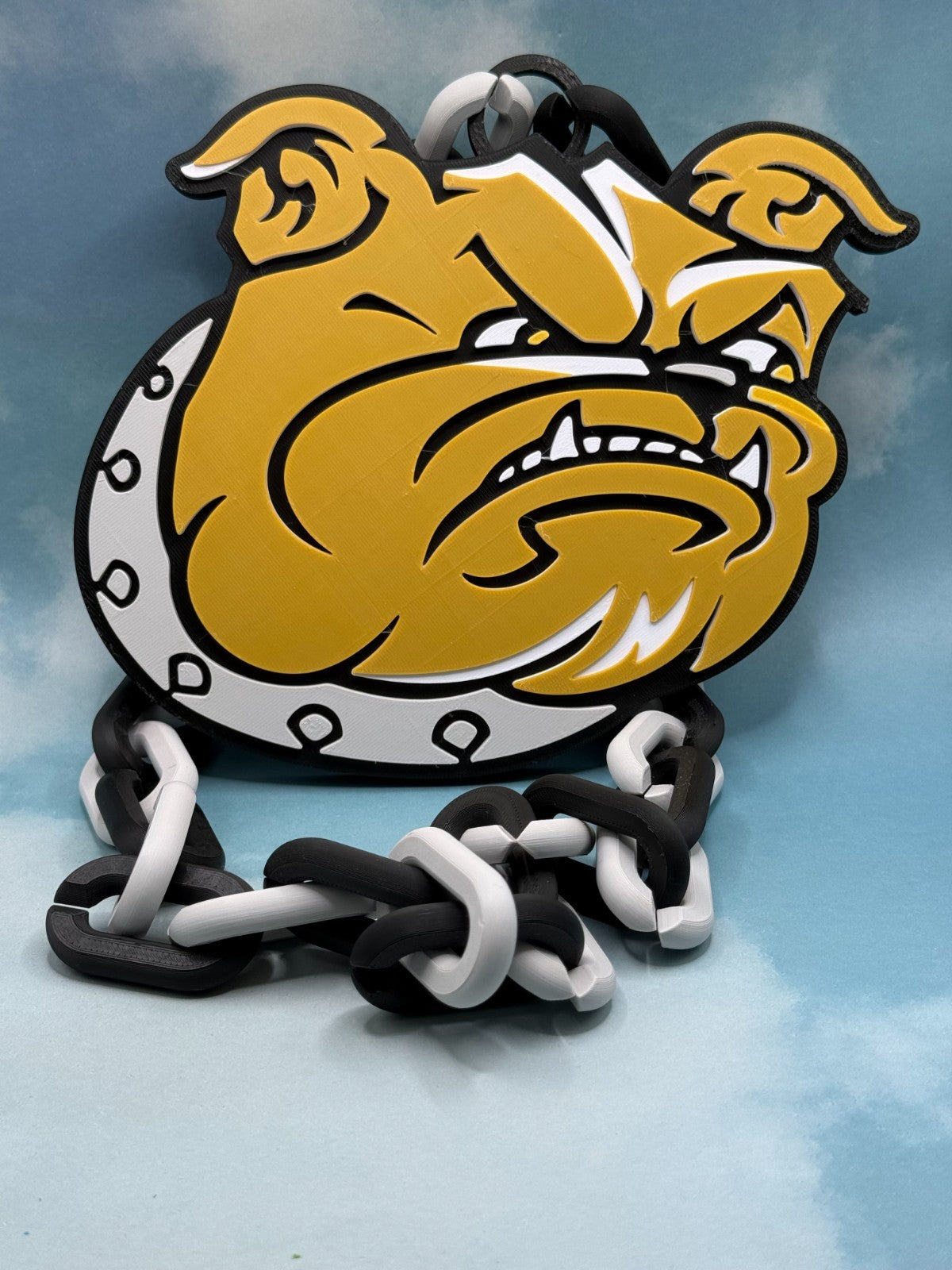 Bryant Bulldogs Oversized Necklace, Turnover Hype Chain HandMade 3D Printed